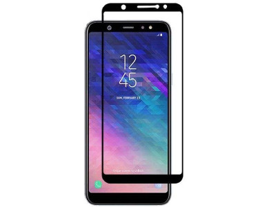 محافظ صفحه نمایش 6D فول گلس تمام چسب مناسب برای گوشی موبایل سامسونگ گلکسی A6 Plus 2018